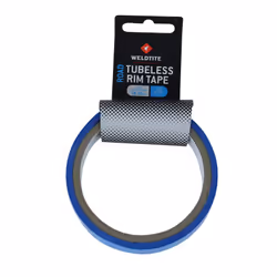 Fond de jante adhésif pour conversion route-VTT tubetype en tubeless Weldtite - bleu - 19/23mm x 10 m