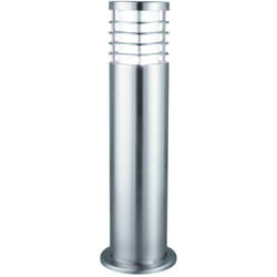 Searchlight Louvre - Borne d'extérieur à 1 ampoule argent satiné IP44, E27