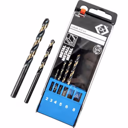 Informations techniques Diamètre de perçage : 2 mm, 3 mm, 4 mm, 5 mm, 6 mm, 8 mm Norme DIN : DIN 338 Quantités (LOV – uniqmt  ...