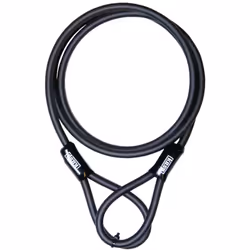 Informations techniques Longueur : 1800 mm Poids : 325 g Type de fermeture : boucle pour cadenas Câble de sécurité avec deux  ...