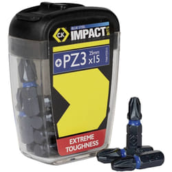 C.K Blue Steel T4560 PZ3D15 Embout cruciforme 15 pièces vis Pozidriv