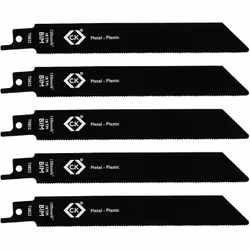 enquête Lot de 5 description Les lames de scie sabre multi-usages coupent le métal, le bois, le plastique et le placoplâtre.  ...