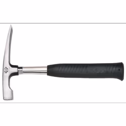 Informations techniques Matériau (manche) : Acier Matériel (tête) : Acier au carbone Poids : 454 g Marteau de maçon, tête for ...