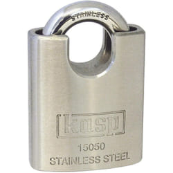 Kasp - K15050D Cadenas 50 mm fermeture différente argent avec serrure à clé C50452