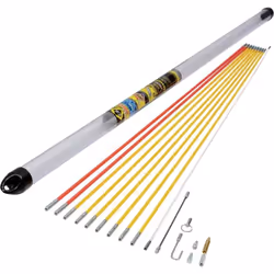 Description générale Ce set de baguettes MightyRod PRO de 10 mètres est spécialement conçu pour les travaux de tirage de câbl ...