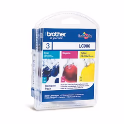 Brother LC980 Rainbow-Pack, Encre à pigments, 3 pièce(s), Multi pack