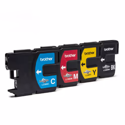 Brother LC980VALBP cartouche d'encre 4 pièce(s) Original Noir, Cyan, Magenta, Jaune