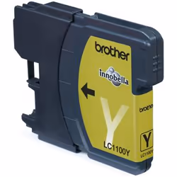 Brother LC-1100Y Yellow Ink Cartridge Blister Pack, Encre à pigments
