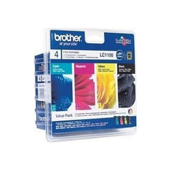 Brother LC1100VALBP cartouche d'encre 4 pièce(s) Original Noir, Cyan, Magenta, Jaune