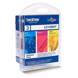Brother LC-1100HYRBWBP, Encre à pigments, 3 pièce(s), Multi pack