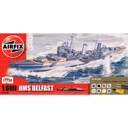 Airfix A50069, Modèle réduit de navire militaire, Kit de montage, 1:600, HMS Belfast, unisexe, Plastique