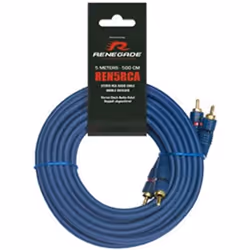 Renegade REN5RCA, 2 x RCA, Mâle, 2 x RCA, Mâle, 5 m, Bleu