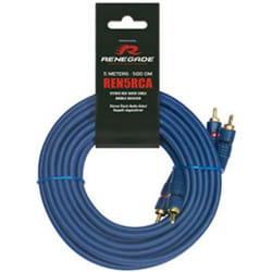 Renegade REN5RCA câble audio 5 m 2 x RCA Bleu