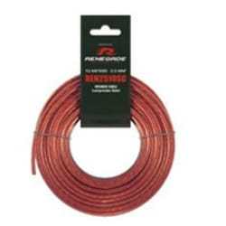 Renegade REN7510SC câble audio 10 m Rouge, Transparent