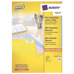 Avery L7656-100, Blanc, 46 mm, 11,1 mm, 8400 pièce(s), 100 feuilles