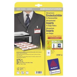 Avery L4726-20 badge et porte-badges Papier 240 pièce(s)