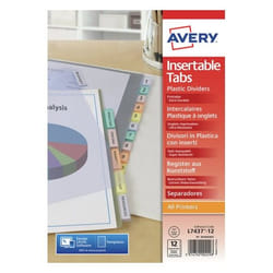 Avery 60400402 intercalaire Polypropylène (PP) Multicolore 12 pièce(s)