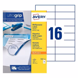 Avery 3484-100 papier jet d'encre A4 (210x297 mm) 100 feuilles Blanc