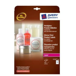 Avery L7127-10 étiquette auto-collante Transparent 120 pièce(s)