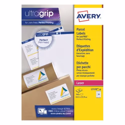 Avery L7159-10, Blanc, Etiquette auto-adhésive, Papier, Laser, Permanent, Rectangle