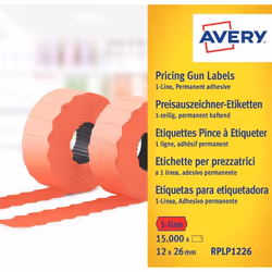 Avery RPLP1226, Rouge, Imprimante d'étiquette adhésive, Étiquette découpée, Papier, Permanent, Avery Zweckform PL1/8, HL1/8