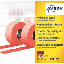 Avery RPLP1226 étiquette à imprimer Rouge Imprimante d'étiquette adhésive