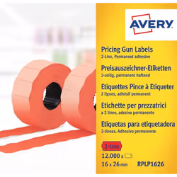 Avery RPLP1626, Rouge, Imprimante d'étiquette adhésive, Étiquette découpée, Papier, Permanent, Avery Zweckform PL1/8, HL1/8