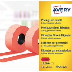 Avery RPLP1626 étiquette à imprimer Rouge Imprimante d'étiquette adhésive