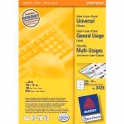 Avery Universal Labels, White 105x70mm, 105 x 70, 800 pièce(s), 100 feuilles
