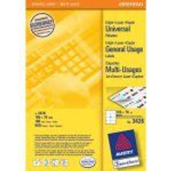 Avery Universal Labels, White 105x70mm étiquette auto-collante 800 pièce(s)