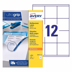 Avery 3476-100 étiquette auto-collante Carré Blanc 1200 pièce(s)