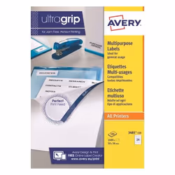 Avery 3485-100, Blanc, Carré, Impression laser/jet d'encre, FSC, 50 mm, 50 mm