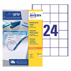 Avery 3485-100 étiquette auto-collante Carré Blanc 2400 pièce(s)