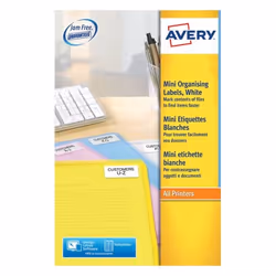Avery L7659-25 étiquette auto-collante Carré Permanent Blanc 875 pièce(s)
