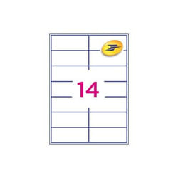 Office Star OS43437 étiquette auto-collante Rectangle Permanent Blanc 1400 pièce(s)