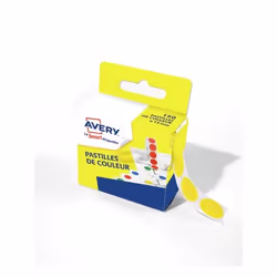 Avery RP15J, Jaune, Rond, Permanent, Round, Papier, FSC