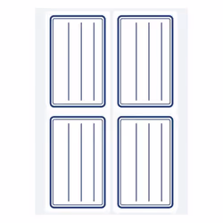 Avery SCOL1 étiquette auto-collante Rectangle Permanent Bleu, Blanc 20 pièce(s)