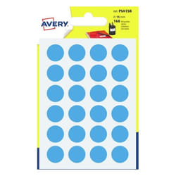 Avery PSA15B étiquette auto-collante Rond Permanent Bleu 168 pièce(s)