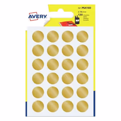 Avery PSA15O, Or, Rond, Permanent, Papier, 80 mm, 100 mm