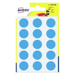 Avery PSA19B étiquette auto-collante Rond Permanent Bleu 90 pièce(s)