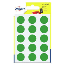 Avery PSA19V étiquette auto-collante Rond Permanent Vert 90 pièce(s)