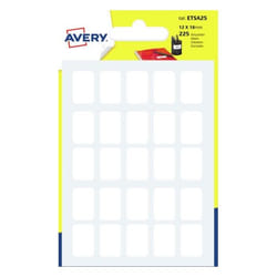 Avery ETSA25 étiquette auto-collante Rectangle Permanent Blanc 225 pièce(s)