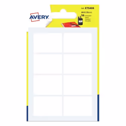 Avery ETSA08, Blanc, Rectangle, Permanent, 24 x 35mm, Papier, 80 mm