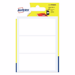 Avery ETSA03, Blanc, Rectangle, FSC, 75 mm, 34 mm, 8 cm