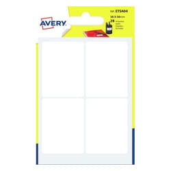 Avery ETSA04 étiquette auto-collante Rectangle Permanent Blanc 28 pièce(s)