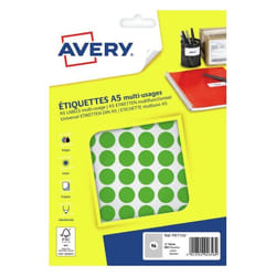 Avery PET15V étiquette auto-collante Rond Vert 960 pièce(s)
