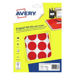 Avery PET30R papier jet d'encre A5 (148x210 mm) 10 feuilles Rouge