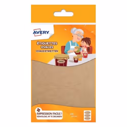 Avery OVKR18, Marron, Rond, Permanent, 41 x 89, A6, Papier