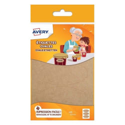 Avery OVKR18 étiquette auto-collante Rond Permanent Marron 30 pièce(s)