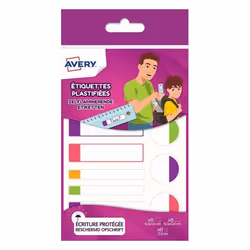 Avery APFLUO24, Multicolore, Rectangle, Permanent, 86 x 17mm, A6, 24 pièce(s)